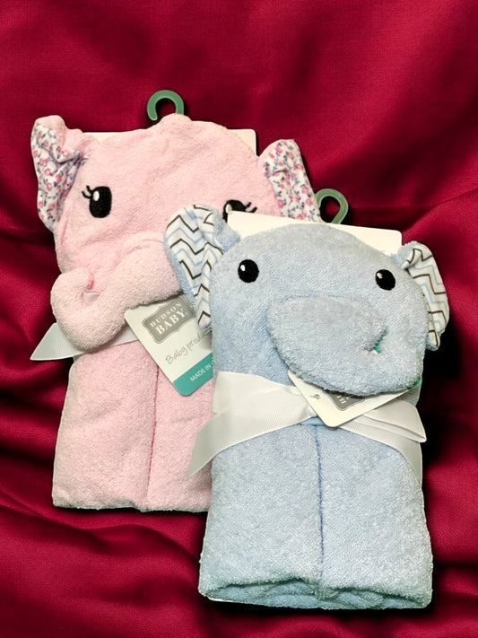 ELEPHANT HOODED BABY BATH TOWEL – SOFT, ABSORBENT & ADORABLE