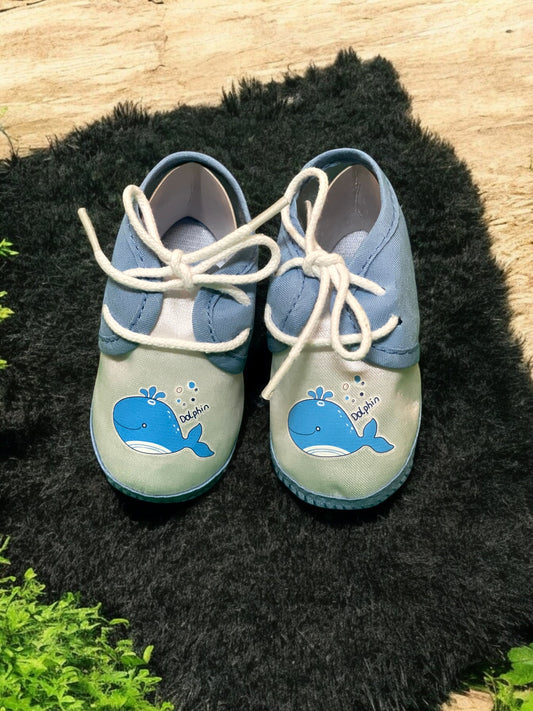 Printed Fabric Booties Whale – Soft, Adorable & Cozy for Your Baby