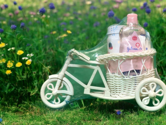 Johnson's Baby Essentials Bicycle Shaped Gift Box – The Perfect Gift for Newborns & Parents